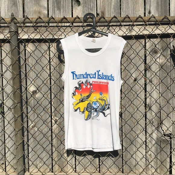 Vintage Hundred Island Philippines Muscle Tee - Picture 5 of 5